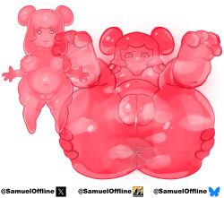 ass_focus ass_grab asshole asshole_stretched_wide cute cute_face feet jamby jell-o samueloffline shortstack slime slime_girl spread_ass