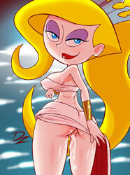 1girls bimbo blonde_hair breasts cartoon_network dripping_pussy dzyer eris_(billy_and_mandy) eyeshadow goddess hourglass_figure large_breasts lipstick makeup no_panties pussy saliva the_grim_adventures_of_billy_and_mandy vagina wet_pussy