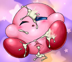 2012 anus box_xod cum cum_inside female kirby kirby_(series) nintendo one_eye_closed open_mouth pussy solo solo_female spreading star video_games waddling_head