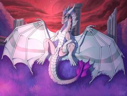 2018 anus claws dragon female feral lying nude on_back pinup pose presenting pussy scalie shinigamisquirrel solo spread_legs spreading tongue wings