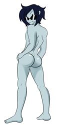 1boy adventure_time animated ass blue_hair male male_only marshall_lee nude pale_skin smile sunglasses vampire