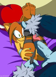 anthro anus artist_name ass ass_grab balls bed big_penis black_nose black_panties blue_balls blue_fur blue_penis brown_fur brown_hair canine duo faceless_male fan_character feet female grabbing grabbing_legs green_eyes hand_on_ass headband hedgehog hedgehoglove holding_legs huge_cock hybrid imminent_sex interspecies klara_the_hedgehog large_penis leg_warmers legs legs_up looking_at_another looking_at_viewer lying makeup male mammal mostly_nude on_bed original original_character panties panties_aside panty_pull penis penis_awe penis_rub presenting presenting_anus presenting_pussy pussy ripping rubbing sega sonic_(series) sonic_the_hedgehog sonic_the_werehog straight surprised teasing text thick_penis thighhighs thighs vein veiny_penis watermark werehog werewolf wolf yoga