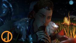 1boy 1girls 3d aloy animated blowjob dark-skinned_male dark_skin erection fellatio female horizon_zero_dawn interracial jeixxi male no_sound oral penis shorter_than_10_seconds source_filmmaker straight unseen_male_face video