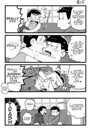 2boys anal ass black_and_white blush brothers incest kissing male matsuno_ichimatsu matsuno_karamatsu naughty_face osomatsu-san penetration sex sweat yaoi