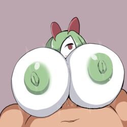 1boy 1girls 2018 areolae belly big_breasts big_nipples big_penis breasts duo erection female gigantic_breasts green_hair green_nipples green_skin hair hair_over_one_eye half-closed_eyes huge_breasts huge_penis human humanoid hyper hyper_breasts interspecies inverted_nipples kirlia large_breasts large_penis looking_at_viewer male male_human/female_humanoid male_human/female_pokemon male_pov mammal motion_lines navel nintendo nipples on_top open_mouth paizuri penis petronoise pokémon_(species) pokemon pokemon_(species) pokemon_rse pokephilia pov purple_background red_eyes short_hair simple_background size_difference thick_penis veins veiny_penis video_games white_skin wide_hips