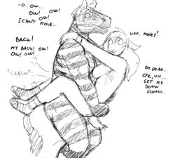 2018 5_fingers 5_toes ahe_gao anthro anthro_on_anthro back_pain back_problems big_breasts black_and_white blush boss_lamb_(hladilnik) breasts caprine comic dialogue duo english_text equine feet female foot_wraps hair hands_behind_head head_grab hi_res hindpaw hladilnik humanoid_feet humanoid_hands inside interspecies leg_wrap long_hair looking_pleasured male male_penetrating mammal mane_hair mature_female mature_male monochrome nipples nude onomatopoeia open_mouth pain paws penetration plantigrade sex sheep side_view simple_background sketch sound_effects stand_and_carry_position standing straight text toes vaginal_penetration white_background wide_eyed wraps zebra zebra_dad_(hladilnik)