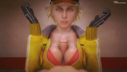 1boy 1girls 3d animated audiodude cap cindy_aurum cleavage female final_fantasy final_fantasy_xv gloves handsfree_paizuri kallenz large_breasts looking_at_viewer male noctis_lucis_caelum paizuri paizuri_under_clothes penis pov shorter_than_30_seconds sound source_filmmaker video