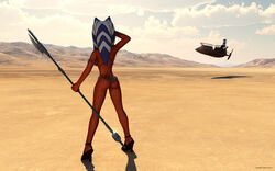 1girls 3d aayla_secura ahsoka_tano alien alien_girl alternate_version_available armband arms_up artist_name back_view bantha-ii_cargo_skiff bare_shoulders big_breasts blue_eyes busty butt_crack clone_wars curvy female female_only high_heels holding_object hourglass_figure humanoid jedi jedi_master jedi_padawan kondaspeter mammal marking metal_bikini midriff orange_skin outdoor outside pose posing shadow shiny shiny_skin slave_ahsoka slave_bikini solo spread_legs spreading standing star_wars tatooine the_clone_wars:_season_four togruta twi'lek vibro_axe voluptuous weapon wide_hips