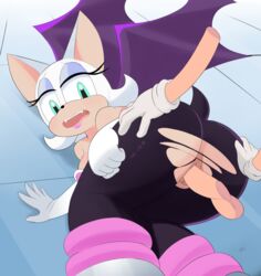 1girls anthro ass bat bat_wings boxf elbow_gloves female gloves green_eyes lipstick looking_back male membranous_wings penis pink_lipstick pussy rouge_the_bat sega sex sonic_(series) straight tail thick_thighs thighhighs thighs torn_clothes vaginal_penetration white_gloves