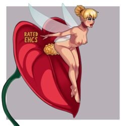 1girls areolae blonde_hair blue_eyes breasts disney disney_fairies fairy female female_only flower implied_sex nipples nude open_mouth peter_pan_(disney) png ratedehcs sex solo tinker_bell tinkerbomb tongue tongue_out winged_humanoid wings