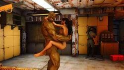 1girls 2boys 3d animated breasts carrying computer electronics fallout fallout_4 female green_skin human interspecies large_breasts larger_male lifted male monster no_sound pale_skin penis pip-boy sex size_difference smaller_female sole_survivor sole_survivor_(female) stand_and_carry_position straight strong_(fallout) super_mutant tentaclemight upright_straddle vaginal_penetration video wristwear