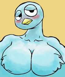 2018 anthro avian big_breasts don't_let_the_pigeon_drive_the_bus nipple_tuft rule_63 runako thetwitofrunako