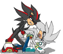 2010 2boys anal anal_sex anthro balls clothing cum cum_in_ass cum_inside duo footwear furry gloves kyoshinhei male male_only penis red_eyes sex shadow_the_hedgehog shoes silver_the_hedgehog simple_background sonic_(series) sonic_the_hedgehog_(series) testicles white_background yaoi yellow_eyes