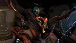 3d animated ass fingering glowing_genitalia glowing_pussy masturbation no_sound pussy solo tagme valkyr_(warframe) video warframe white-crow