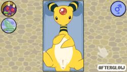 afterglow_ampharos afterglow_the_ampharos ambiguous_gender ampharos anus belly big_ears black_eyes black_fur blush cursor dildo feet female feral furry hud looking_at_viewer looking_up nintendo nude on_back original_character pixel_art pokémon_(species) pokemon pokemon_(species) pokemon_gsc presenting presenting_pussy pussy sex_toy slightly_chubby slit solo spread_legs spreading stripes testicles text video_games yellow_fur