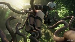 3d anal anus areolae blender blindfold breasts consensual_tentacles double_penetration female fritzhq nier nier:_automata nipples penetration pussy sex tentacle tentacle_sex vaginal_penetration yorha_2b