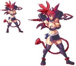 big_breasts bimbo breasts casetermk disgaea disgaea_1 etna gigantic_breasts happy huge_breasts huge_thighs large_breasts nippon_ichi_software pixel_art red_hair skimpy_clothes smug succubus thick_thighs thighhighs thighs unnoticeableperson