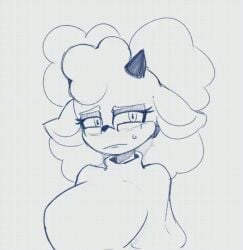 1girls 2d 2d_animation alternate_costume animated animated_gif anthro big_breasts blue_eyes bounce bouncing_breasts bovid breasts caprine embarrassed ewe fluffy fully_clothed gif glasses idw_comics idw_publishing lanolin_the_sheep mobian mobian_(species) mobian_sheep postpluvial sega sheep sheep_girl solo sonic_(series) sonic_the_hedgehog_(comics) sonic_the_hedgehog_(idw) sonic_the_hedgehog_(series) sweat sweater white_hair white_wool wool wool_(fur)