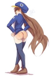 aged_up ass behind_view bottomless bottomless_female disgaea disgaea_4 fuka_kazamatsuri leatherlick nippon_ichi_software red_ass thick_ass