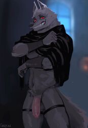 1boy 1male 2022 2d anthro anthro_focus anthro_only anthro_solo arm_wraps artist_name balls blurred_background blurry_background canid canine canine_humanoid canis cock death_(puss_in_boots) digital_drawing_(artwork) digital_media_(artwork) dreamworks fangs flaccid flaccid_cock flaccid_penis foreskin foreskin_folds furry furry_male furry_only furry_tail garbeorn glans hood humanoid_genitalia humanoid_penis looking_at_viewer male male_anthro male_focus male_only mostly_clothed mostly_nude_male navel nsfw partially_clothed partially_clothed_male penis presenting_penis puss_in_boots_(dreamworks) puss_in_boots_the_last_wish smile smiley_face smiling smiling_at_viewer solo solo_anthro solo_in_panel solo_male tail veiny_penis watermark wolf wolf_humanoid