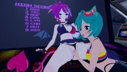 2girls arcade big_breasts female_only fingering fingering_partner koikatsu multiple_girls panties_aside pussy renhentai rosedoodle_(vtuber) techycutie uncensored vaginal_penetration vchiban virtual_youtuber vtuber