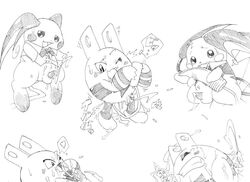 clothes cum elekid feral feral_only fur male male_only monochrome multiple_males nelly_(artist) nude penis pokemon pokemon_(species) raichu tagme