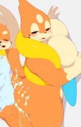 anthro ass blush bodily_fluids breasts cum duo female floatzel generation_4_pokemon genital_fluids hi_res male male/female male_penetrating mammal nintendo nude penetration pokemon pokemon_(species) sex smile umisag85rabb99