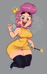 1girls boob_window bracelet breasts crown dress earrings fairy female heart high_heels looking_at_viewer mahmapuu milf pink_eyes pink_hair pink_lipstick smile solo stockings tagme the_fairly_oddparents thick_thighs tight_clothing wand wanda_fairywinkle-cosma wide_hips wings