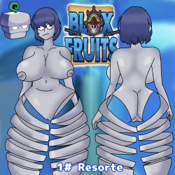 1girls big_ass big_breasts blox_fruits elpixol female female_focus female_only fruit game humanoid ibispaintx one_piece roblox roblox_game spring_(blox_fruits) tagme