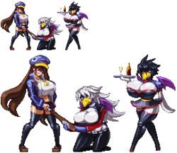 breasts disgaea disgaea_4 fenrich fuka_kazamatsuri large_breasts nippon_ichi_software pixel_art prinny transformation transparent_background unnoticeableperson valvatorez