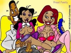 dark-skinned_male dark_skin disney disney_channel female husband husband_and_wife incest male nev nipples oscar_proud penny_proud redbone the_proud_family trudy_proud wife