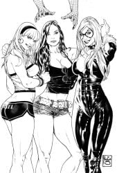 1boy 3girls ass athletic athletic_female big_ass big_breasts black_cat_(marvel) bottom_heavy breasts bust busty chest cleavage curvaceous curvy curvy_figure digital_media_(artwork) eyebrows eyelashes eyes felicia_hardy female female_focus fit fit_female gwen_stacy gwen_stacy_(classic) hair hairband hero heroine hips hourglass_figure huge_ass huge_breasts large_ass large_breasts legs light-skinned_female light_skin lips male male/female marvel marvel_comics mary_jane_watson mature mature_female paulo_siqueira peter_parker slim slim_waist spider-man spider-man_(series) straight superhero superheroine supervillain supervillainess thick thick_hips thick_legs thick_thighs thief thighs top_heavy top_heavy_breasts upper_body villain villainess voluptuous voluptuous_female waist white_hair wide_hips