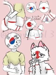 countryhumans countryhumans_girl japan_(countryhumans) pussy south_korea_(countryhumans) tagme