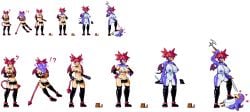 breasts completely_nude completely_nude_female disgaea disgaea_1 etna femdom large_breasts monster_girl nippon_ichi_software pixel_art prinny pussy transformation unnoticeableperson