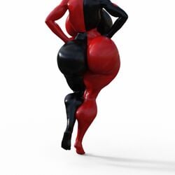 3d animated ass batman_(series) big_ass bodysuit bouncing_ass breasts calves clothed dat_ass dc dc_comics hands_on_hips harley_quinn harley_quinn_(classic) huge_ass huge_breasts latex latex_bodysuit latex_suit loop looping_animation muscular_calves muscular_legs skin_tight solo source_filmmaker tight_clothing viewed_from_behind violazierau walk_cycle