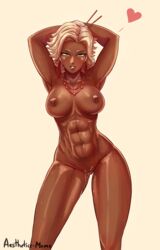 abs absurdres aestheticc-meme areolae arslan_altan big_breasts breasts dark-skinned_female dark_skin highres large_breasts looking_at_viewer muscles muscular muscular_female nipples nude pussy rwby solo