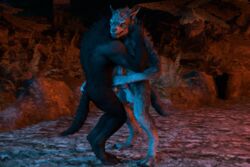 3d animated canine frottage furry male mammal penis sex skyrim source_filmmaker the_elder_scrolls video_games vincewolf were werewolf wolf yaoi