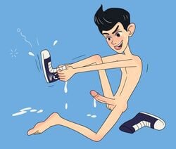 black_hair cum deepnight disney erection foot_fetish gay male male_only meet_the_robinsons solo what wilbur_robinson yaoi young