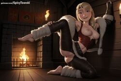 1girls ai_generated anus areola areolae ass asshole astrid_hofferson barefoot biting_lip blonde blonde_female blonde_hair blonde_hair_female blue_eyes boobs braid braided_hair braids breast breasts breasts_out butt candle christmas curvaceous curvaceous_body curves curvy curvy_body curvy_female curvy_figure dreamworks exposed exposed_anus exposed_ass exposed_breast exposed_breasts exposed_butt exposed_nipple exposed_nipples exposed_pussy exposed_vagina female female_only fire fireplace gloves heroine hi_res high_quality high_resolution hourglass_figure how_to_train_your_dragon how_to_train_your_dragon_2 leg_up legs legs_apart legs_spread light-skinned_female light_skin long_hair looking_at_viewer lying medium_breasts mostly_nude mostly_nude_female navel nipple nipples on_side one_leg_raised one_leg_up partially_clothed partially_clothed_female patreon pussy raised_leg red_clothes red_clothing red_shirt seductive seductive_eyes seductive_gaze seductive_look seductive_mouth seductive_pose seductive_smile sexy solo solo_female spicytoonai spread_legs spreading torch uncensored vagina viking viking_female voluptuous voluptuous_female watermark woman