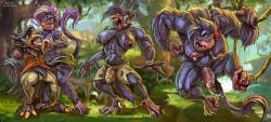 anthro ape avian bird breasts clothing corvid corvus_(genus) crow duo female female/female feral gender_transformation genitals gorilla haplorhine herm hi_res hyper intersex intersex/intersex male male/male mammal misty_morning monkey mtf_transformation muscular nude oscine passerine penis primate size_transformation torn_clothing transformation transformation_sequence