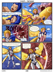 antennae armor better_version_at_source birth blood bobbydando breasts colored comic dialogue eaten_then_fucked english_text facial_markings fairies_vs_tentacles fairy female humanoid markings nipples nude page_228 tentacle text tumblr_username wings