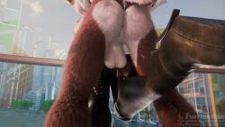 3d animated anthro anthro_on_anthro anthro_penetrated anthro_penetrating anthro_penetrating_anthro arm_hold arms_held_back ass balcony balcony_sex balls bent_over bent_over_railing bob_cut boobs boots boots_only bouncing_balls bouncing_breasts breasts canid canine clapping_cheeks creampie cum cum_drip cum_inside duo excessive_cum felid feline female fox fuck_me_boots fucked_from_behind furflection furrification furry giver_pov holding_arms huge_cock leaking_cum male mammal mayosplash_(modeler) nameless_character nier:_automata one_leg_up pov pov_male short_hair sound spotted_fur swaying_balls tagme taken_from_behind video white_hair yorha_2b yorha_2b_(mayosplash)