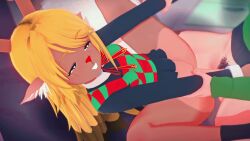 3d 3d_(artwork) 3d_animation 3d_model anthro antlers blonde_hair brown_fur buckteeth clothed clothing deer deltarune female human human_on_anthro kris_(deltarune) male male/female male_penetrating male_penetrating_anthro male_penetrating_female mammal new_world_deer noelle_holiday partially_clothed penetration penis penis_in_pussy pussy red_nose reindeer snout tagme teeth undertale_(series) vagina vaginal_penetration video wataamage