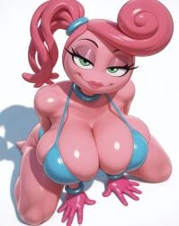 1female 1girls 2026 5_fingers ai_assisted ai_generated bare_shoulders barefeet barefoot big_hair big_smile bikini bikini_bottom bikini_strap bikini_top black_eyes black_pupils blue_bikini blue_bikini_bottom blue_bikini_top blue_bracelet blue_bracelets blue_choker blue_neck_ring blue_neckwear blue_scrunchie boobs_focus bracelet bracelets breasts_focus bright_lighting choker civitai cleavage cleavage_focus colored_body colored_skin coloredbin.ai cute cute_face cute_female deep_cleavage eyelashes female female_focus female_humanoid female_only female_solo front_view front_view_female front_view_focus full_body full_body_view glossy glossy_body glossy_skin gloves green_eyes hair_scrunchie hair_swirl half-closed_eyes half_closed_eyes hands_on_floor handwear headwear high_angle high_angle_view huge_boobs huge_breasts huge_tits humanoid humanoid_female jewlery kneeling kneeling_female kneeling_on_floor kneeling_on_ground kneeling_position large_boobs large_breasts large_tits lidded_eyes long_arms long_eyelashes long_limbs looking_at_viewer looking_up looking_up_at_viewer massive_boobs massive_breasts massive_tits mature_female mature_humanoid mature_woman mommy_long_legs neck_ring neckwear noseless on_knees perfect_body perfect_boobs perfect_breasts perfect_tits pink-skinned_female pink_body pink_gloves pink_lips pink_skin pink_skinned_female plump_boobs plump_breasts plump_tits ponytail ponytail_(hair) ponytail_female ponytail_hair poppy_playtime poppy_playtime_(chapter_2) ring_bracelets round_boobs round_breasts round_head round_tits scrunchie seductive seductive_body seductive_eyes seductive_gaze seductive_look seductive_pose seductive_smile shiny_eyes shiny_skin simple_background skindentation smile smiling smiling_at_viewer smiling_female smooth_skin smooth_skinned_female soft_boobs soft_breasts soft_tits solo solo_female solo_female_focus solo_focus solo_humanoid thick_legs thick_thighs tits_focus top_heavy top_heavy_breasts underboob white_background wide_hipped_female wide_hipped_humanoid wide_hips wide_mouth wide_smile