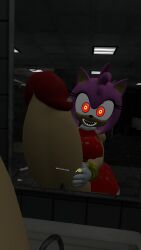 1futa 3d amy_rose bathroom eyes female futanari gigantic_penis grin hyper_penis masturbation mirror possessed_amy_rose public_bathroom sharp_teeth sonic_(series) sonic_the_hedgehog_(series) vrchat wide