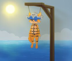 3_toes absurd_res anthro blizzard_entertainment bodily_fluids bound breasts canid captain_eudora chained chains cloud criminal crossbeam cruelty crying defeated_villainess detailed_background dipstick_tail dripping_wet dying e254e execution eye_patch eyewear feet female fluffy fluffy_tail forced fully_bound fur gibbet green_eyes hanged helpless hi_res humiliation imminent_death mammal markings natural_breasts nipples nude on_display orange_body orange_fur overcast pear-shaped_figure pirate pouting public public_exposure public_humiliation public_nudity punishment ryona sad sea shadow skull_and_crossbones sky small_breasts snout solo suffering sun suspension sweat sweaty_breasts tail tail_markings tears toes vulpera warcraft water wide_hips wood