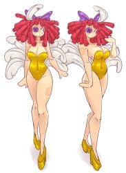 1girls 2026 2d 2d_(artwork) 2d_artwork ass big_ass big_breasts blush blush_face blushed_face blushing_female bow bow_in_hair breasts button button_eye cameltoe clothed clothed_female clothing color dancer dancer_girl dancer_outfit doll doll_girl eyeshadow feather_hair feather_hair_ornament feathers female female_focus female_only fully_clothed fully_clothed_female glitch_productions gooseworx heels hjsakldfhl_(tadc) leotard light-skinned_female light_skin mokkoyu purple_eyeshadow ragatha_(dancer_outfit) ragatha_(the_amazing_digital_circus) ragdoll red-haired_female red_hair red_hair_female redhead_female redheaded_female solo solo_female solo_focus the_amazing_digital_circus thick_thighs thighs twitter_link