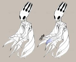 1boy 2026 anthro big_penis blush bug hi_res hollow_knight male pale_king_(hollow_knight) penis sitting white_body white_skin wings yzusaur