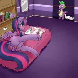 2017 :o absurd_res alicorn anatomically_correct anatomically_correct_pussy animal_genitalia animal_pussy anus ass bed bedding bedroom blanket blush book bookshelf caught claws clitoris collaboration cutie_mark dildo dock dragon duo envelope equine equine_pussy eyebrows eyebrows_visible_through_hair eyelashes fangs feathered_wings feathers female feral friendship_is_magic green_eyes hair heart hi_res holding_object hooves horn inner_ear_fluff inside lying male mammal masturbation mirror multicolored_hair my_little_pony on_bed on_side open_mouth pastel-pony-princess penetration plushie puffy_anus purple_eyes purple_feathers pussy rock saralien scalie scrunchy_face sex_toy slit_pupils spade_tail spike_(mlp) standing teddy_bear tongue twilight_sparkle_(mlp) underhoof vaginal_masturbation vaginal_penetration vaginal_penetration victoreach wings young