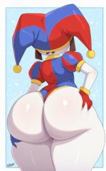 ass ass_focus ass_grab ass_up big_ass female female_only imnayu74 pomni pomni_(the_amazing_digital_circus) solo solo_female the_amazing_digital_circus thick thick_thighs thighhighs thighs